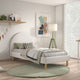 Lit 90x200  sommier inclus Vipack Moon Blanc