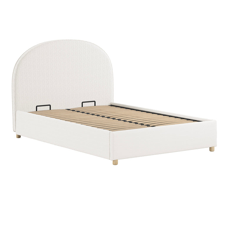 Lit coffre 140x200 sommier inclus Vipack Moon Blanc - vue 2