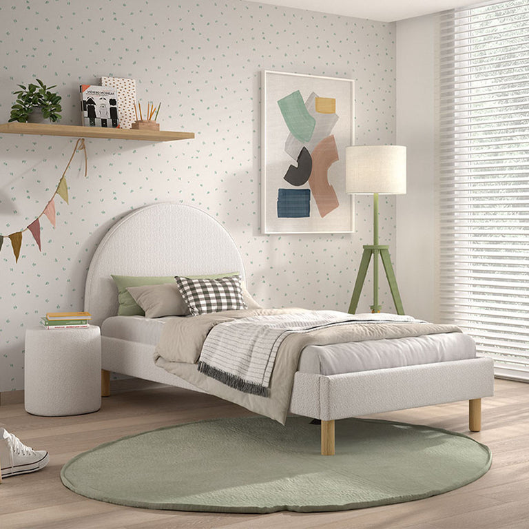 Lit 90x200  sommier inclus Vipack Moon Blanc - vue 5