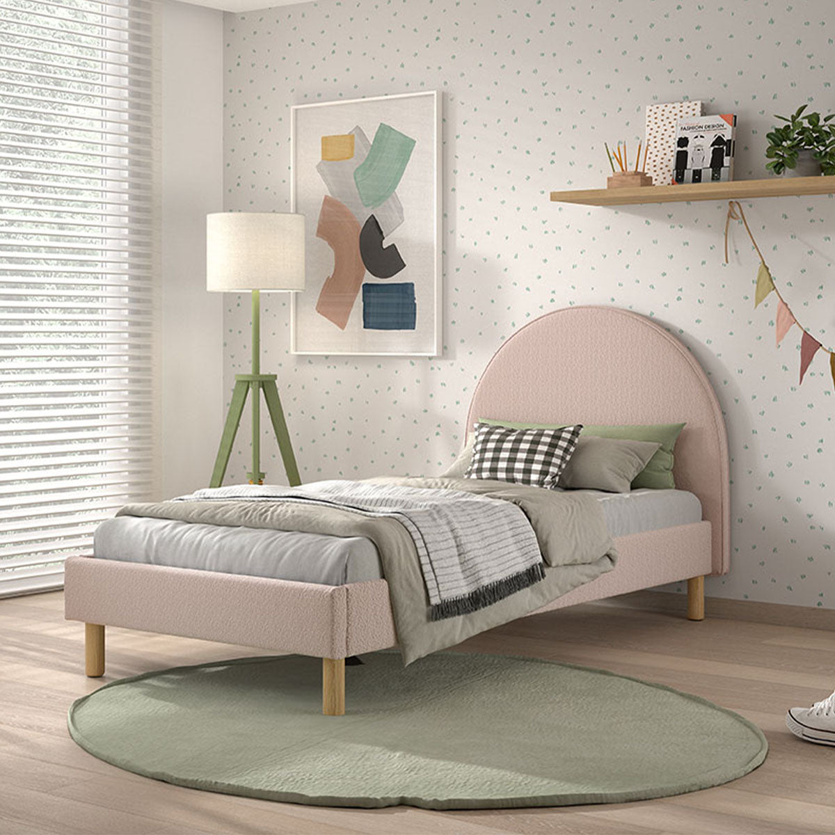 Lit 90x200 sommier inclus Vipack Moon Rose - vue 4