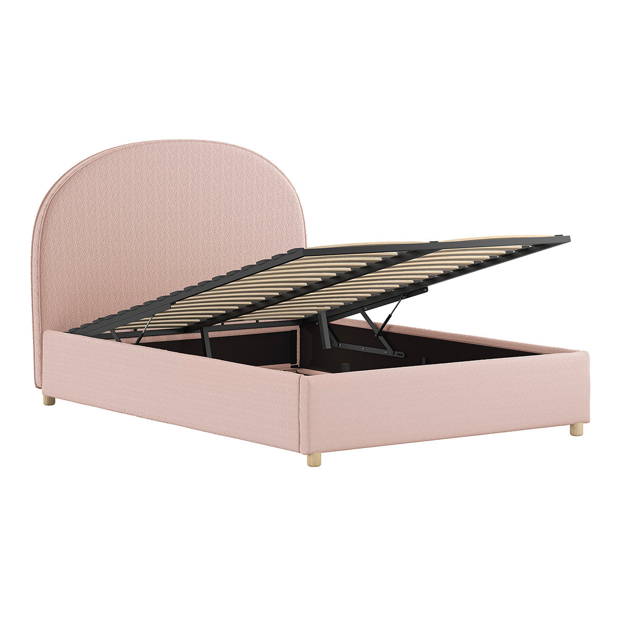 Lit coffre 140x200 sommier inclus Vipack Moon Rose