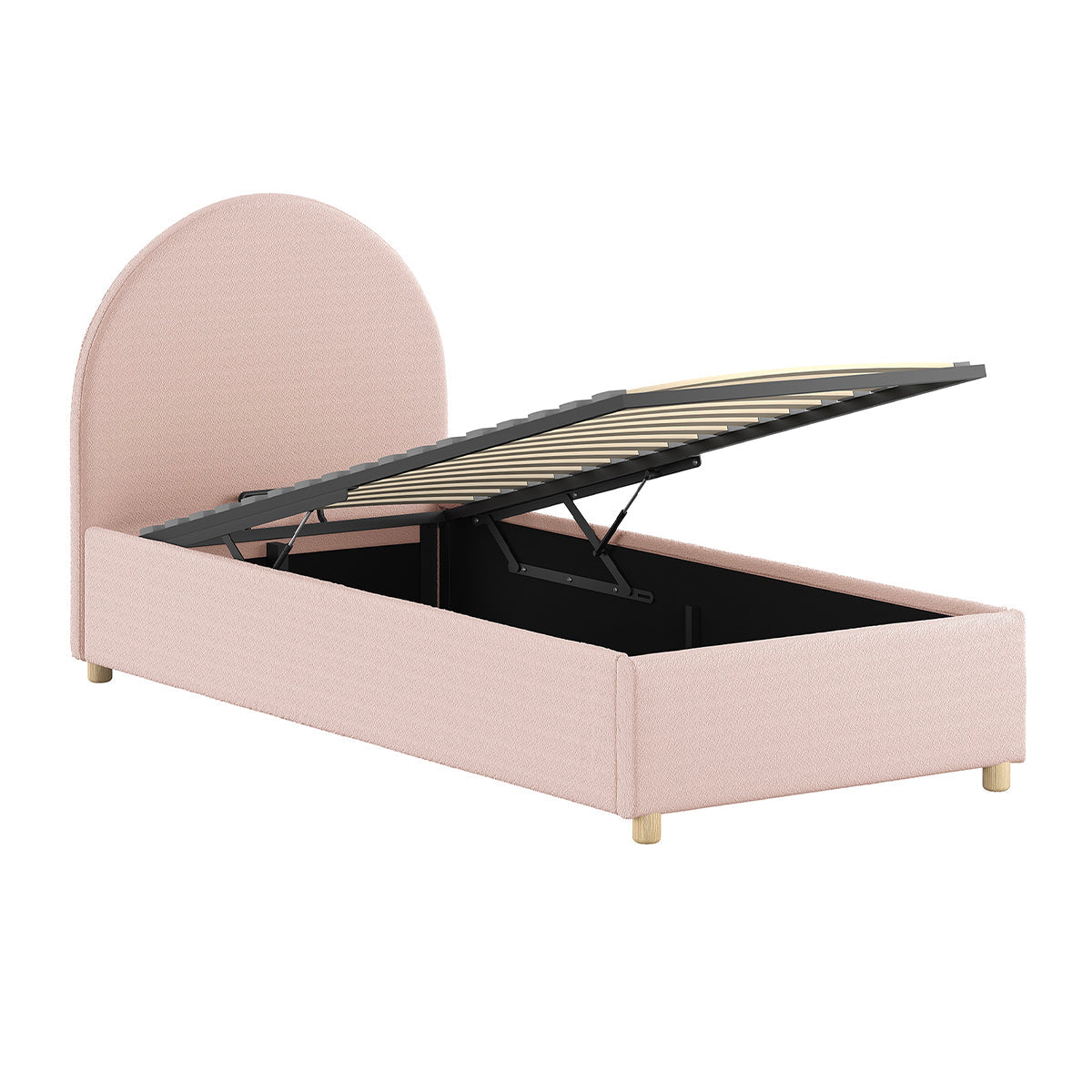 Lit coffre 90x200 sommier inclus Vipack Moon Rose
