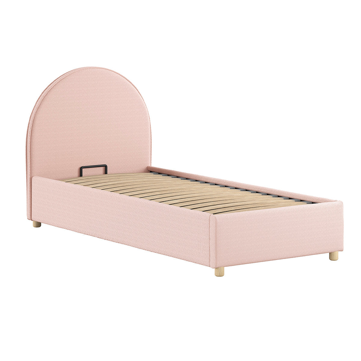 Lit coffre 90x200 sommier inclus Vipack Moon Rose - vue 2