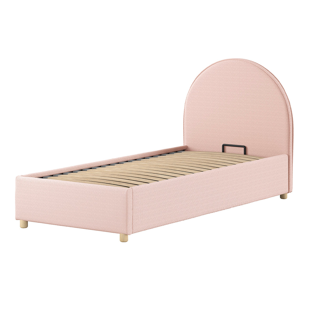 Lit coffre 90x200 sommier inclus Vipack Moon Rose - vue 2