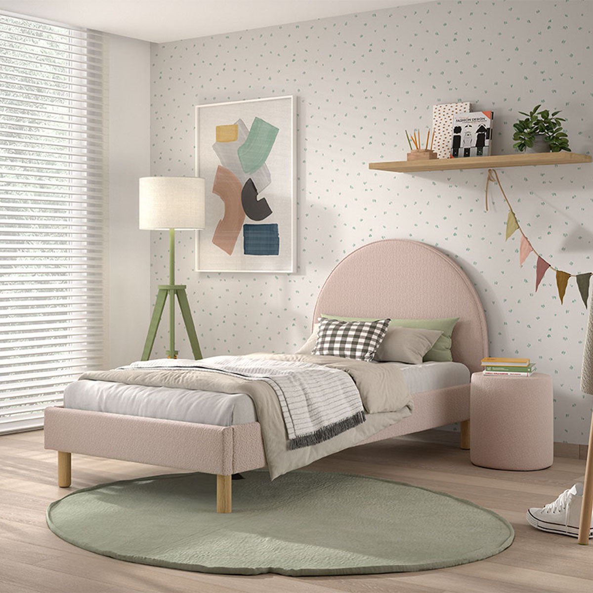 Lit 90x200 sommier inclus Vipack Moon Rose - vue 5