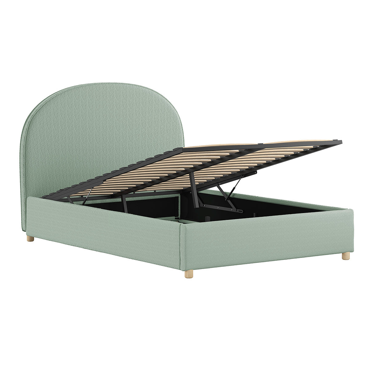 Lit coffre 140x200 sommier inclus Vipack Moon Vert