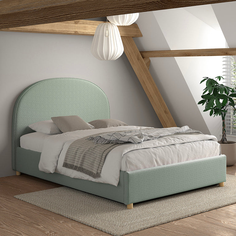 Lit coffre 140x200 sommier inclus Vipack Moon Vert - vue 6