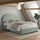 Lit coffre 140x200 sommier inclus Vipack Moon Vert