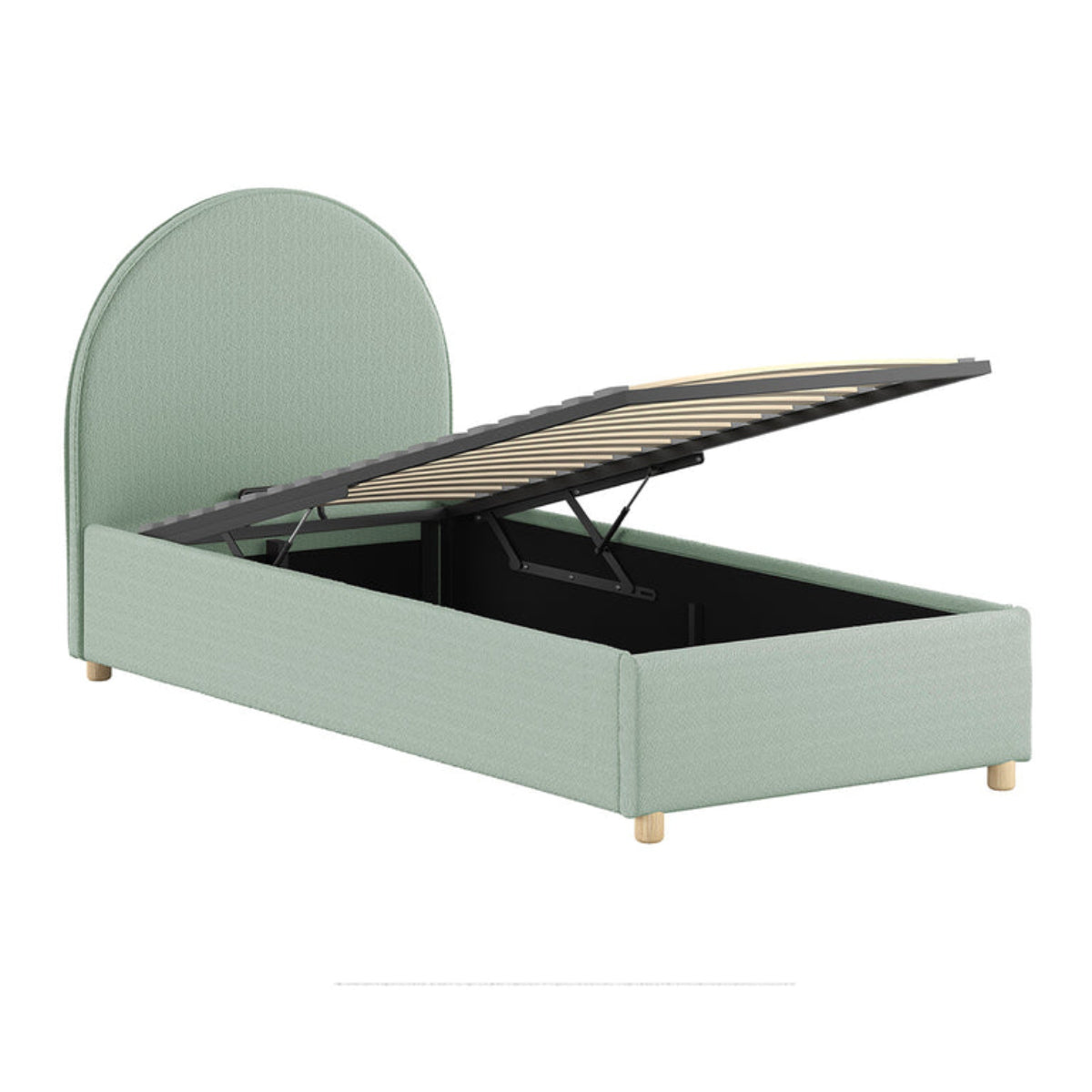 Lit coffre 90x200 sommier inclus Vipack Moon Vert