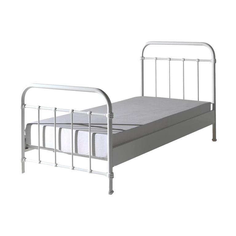 Lit 90x200 Sommier inclus Vipack New York - Blanc