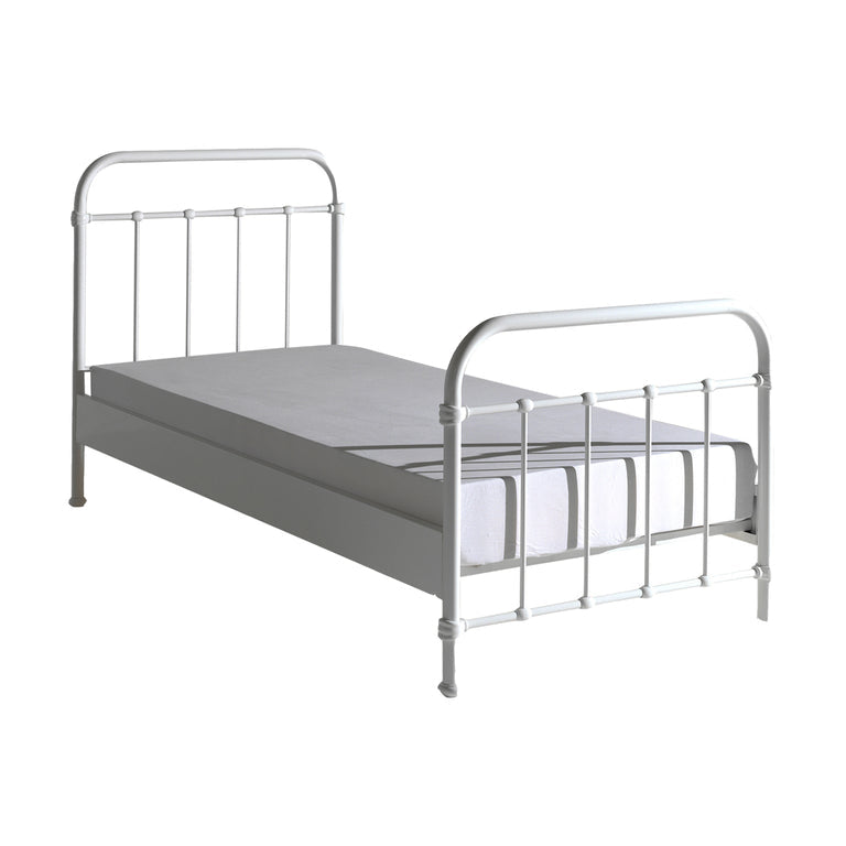 Lit 90x200 Sommier inclus Vipack New York - Blanc