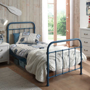 Lit 90x200 Sommier inclus Vipack New York - Bleu - vue 2