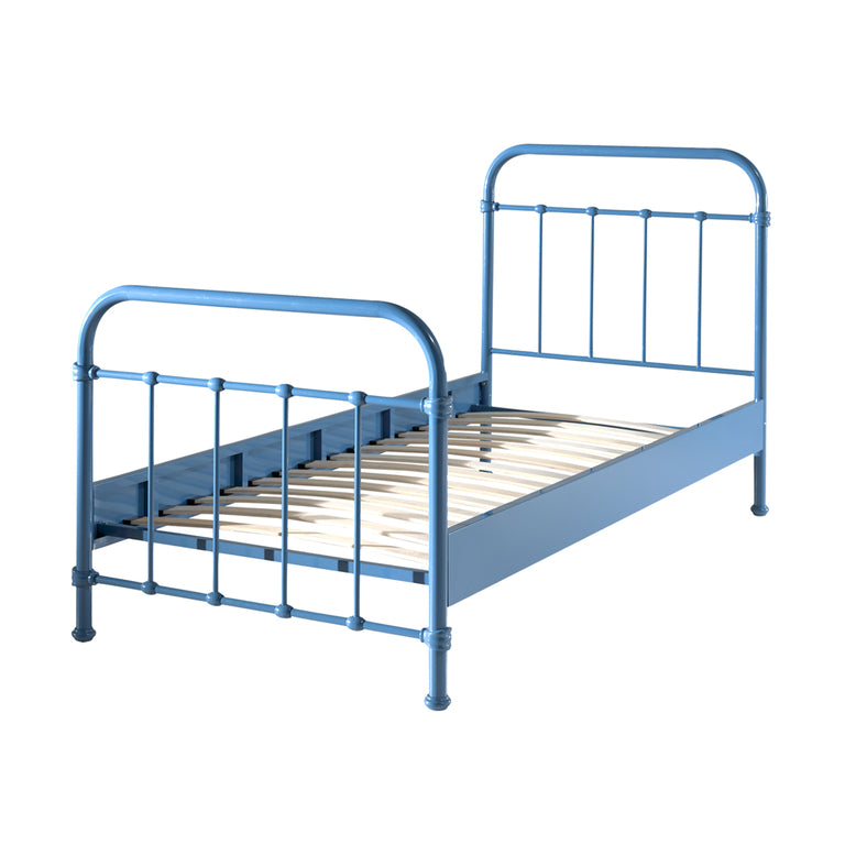 Lit 90x200 Sommier inclus Vipack New York - Bleu