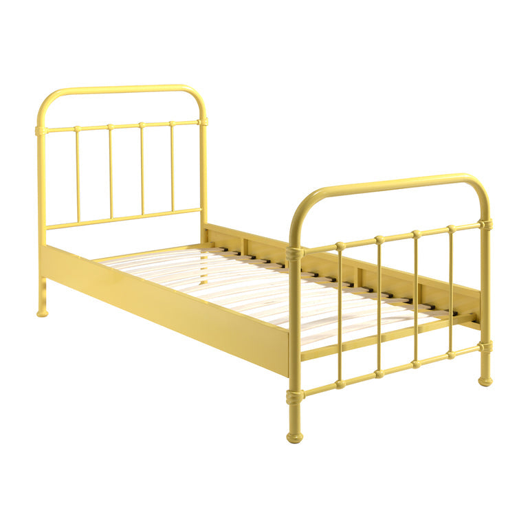 Lit 90x200 Sommier inclus Vipack New York - Jaune