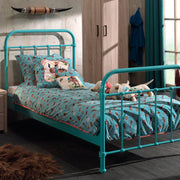 Lit 90x200 Sommier inclus Vipack New York - Menthe - vue 2