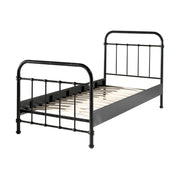 Lit 90x200 Sommier inclus Vipack New York - Noir