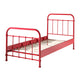 Lit 90x200 Sommier inclus Vipack New York - Rouge