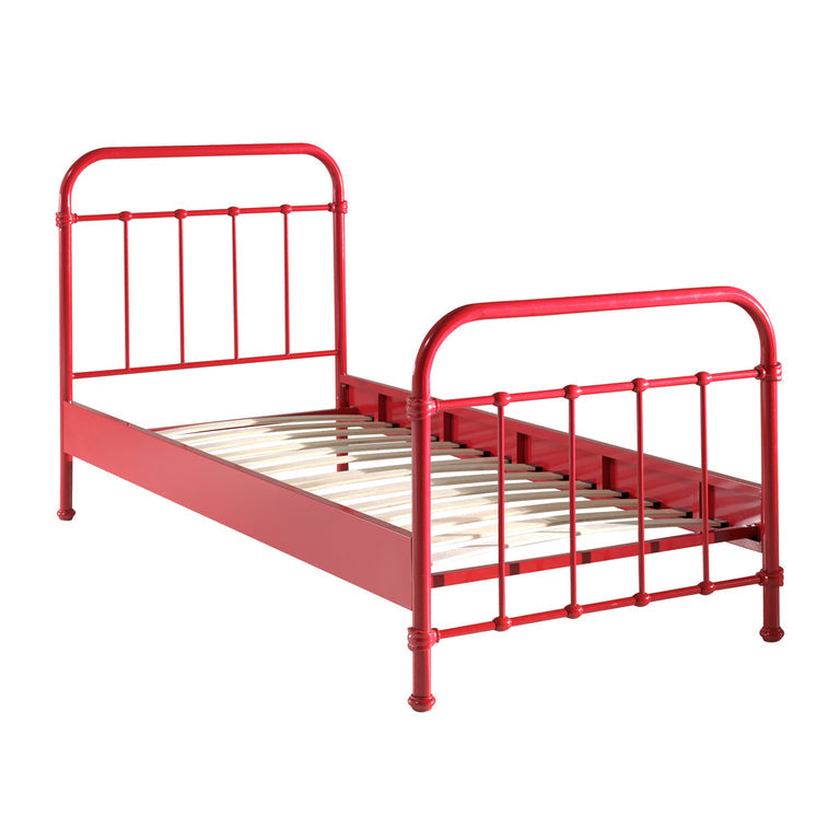 Lit 90x200 Sommier inclus Vipack New York - Rouge