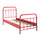 Lit 90x200 Sommier inclus Vipack New York - Rouge