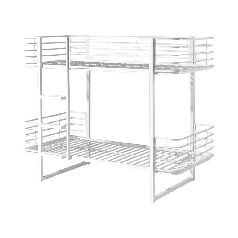 Lit Superposé 90x200 Sommier Inclus Vipack Oscar - Blanc - vue 2