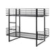 Lit Superposé 90x200 Sommier Inclus Vipack Oscar - Noir