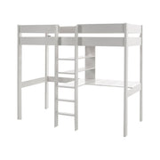 Lit Mezzanine 90x200 Sommier Inclus avec bureau Vipack Pino - Blanc