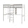 Lit Mezzanine 90x200 Sommier Inclus avec bureau Vipack Pino - Blanc
