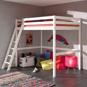 Lit Mezzanine 140x200 Sommier Inclus Vipack Pino - Blanc - vue 2