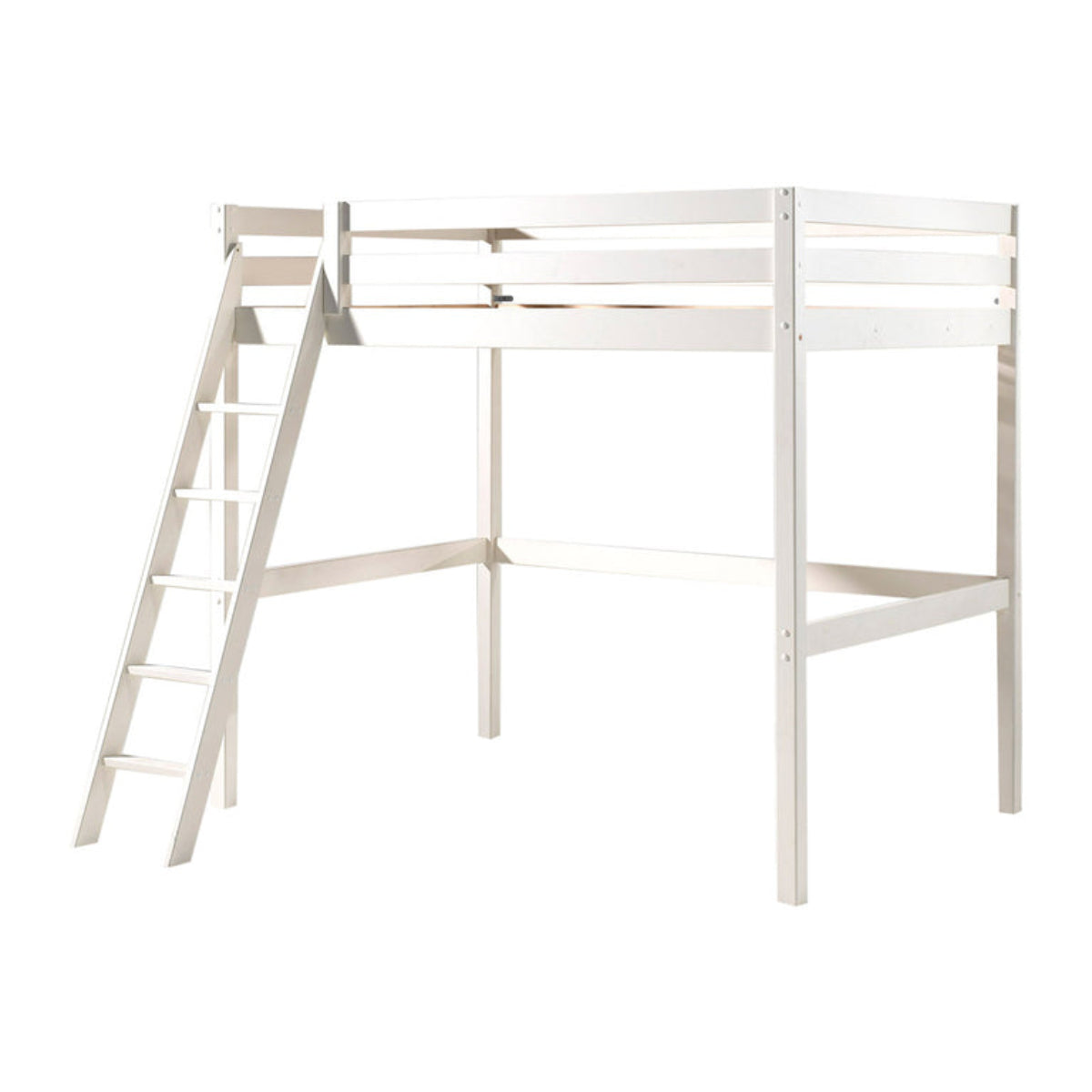 Lit Mezzanine 140x200 Sommier Inclus Vipack Pino - Blanc