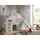 Lit Mi-Hauteur 90x200 avec Toboggan Sommier Inclus et Housse Birdy Vipack Pino - Blanc