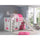 Lit Mi-Hauteur 90x200 avec Toboggan Sommier Inclus et Housse Princesse Vipack Pino - Blanc