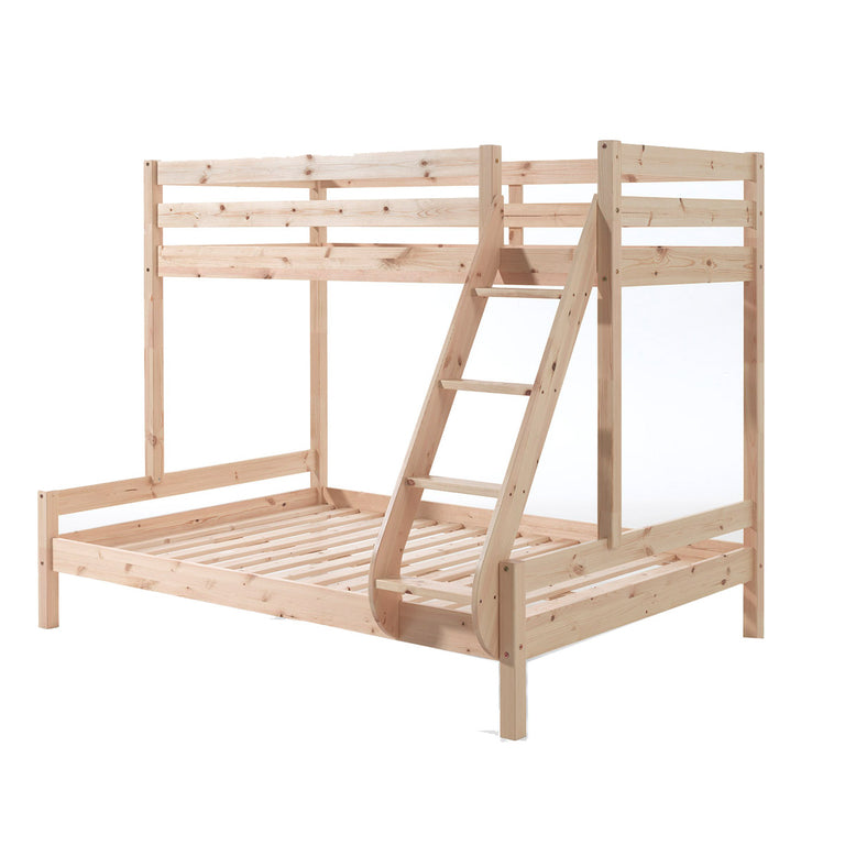 Lit Superposé 90x200 et 140x200 Sommier Inclus Vipack Pino - Bois