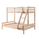 Lit Superposé 90x200 et 140x200 Sommier Inclus Vipack Pino - Bois