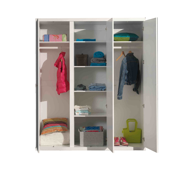 Armoire 3 portes Vipack Robin - Blanc - vue 2