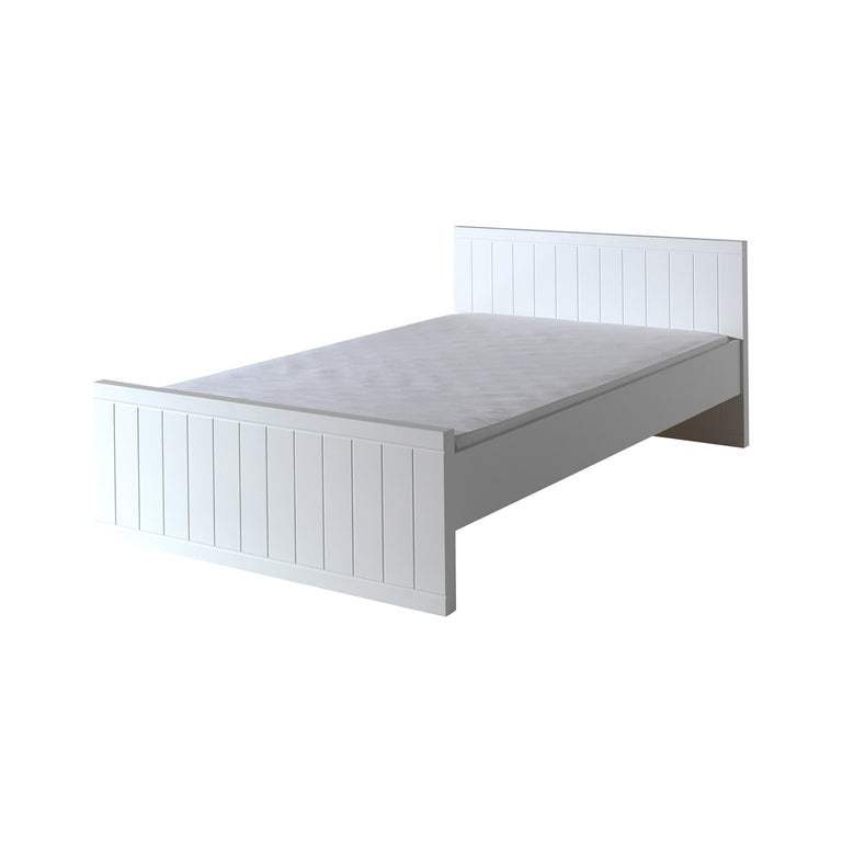 Lit 120x200 Sommier Inclus Vipack Robin - Blanc