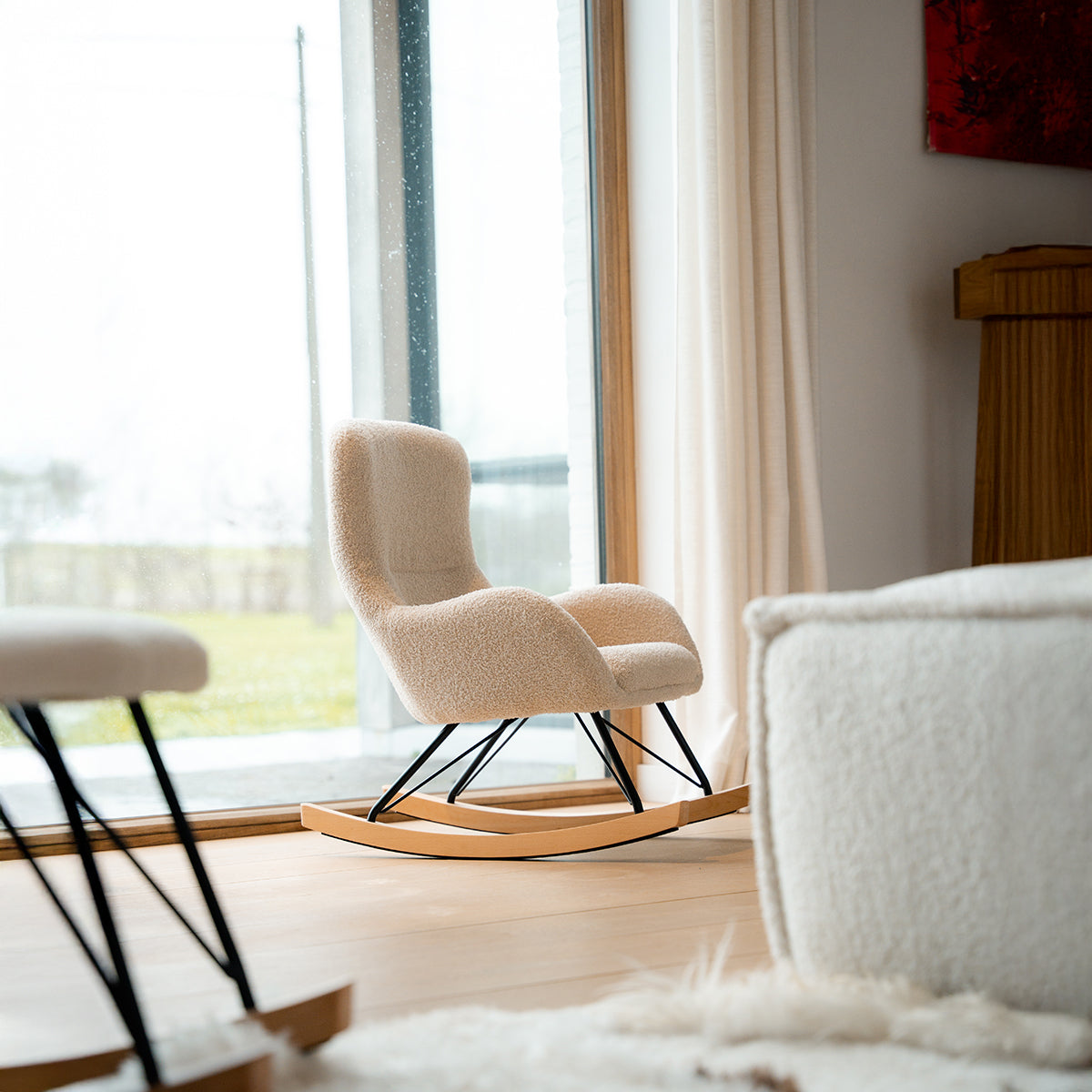 Mini fauteuil à bascule Vipack Rocky Beige - vue 4