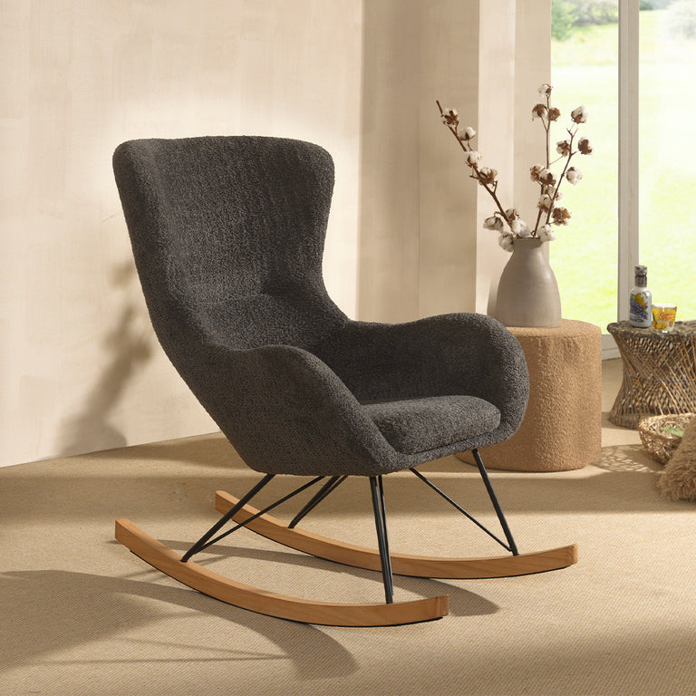 Fauteuil à bascule Vipack Rocky Gris foncé - vue 3