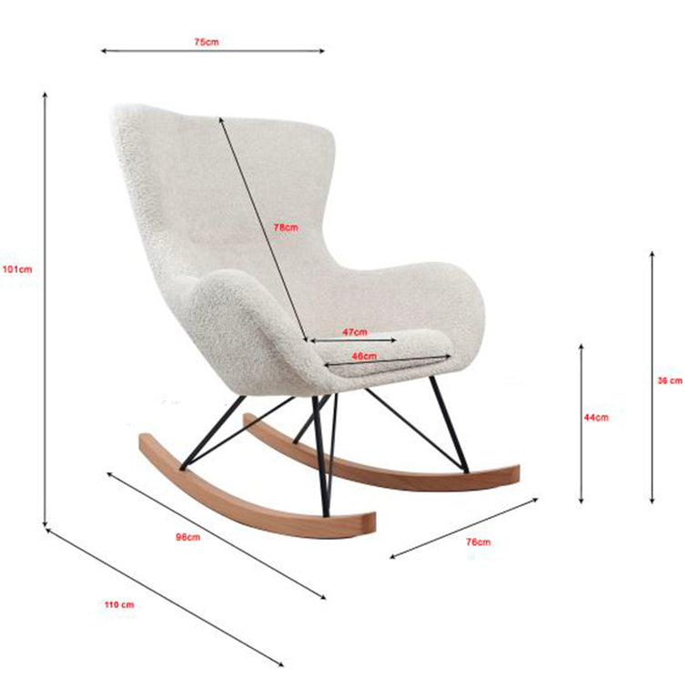 Fauteuil à bascule Vipack Rocky Gris foncé - vue 4