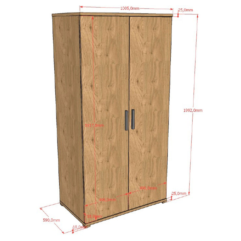Armoire 2 portes Vipack Sam Bois - vue 3