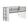Lit mi-hauteur 90x200 sommier inclus Vipack Sam Blanc