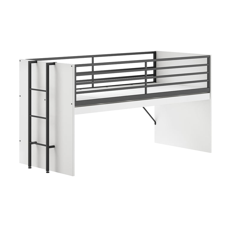 Lit mi-hauteur 90x200 sommier inclus Vipack Sam Blanc