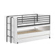 Lit mi-hauteur 90x200 sommier et tiroirs inclus Vipack Sam Blanc