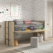 Lit mi-hauteur 90x200 sommier inclus Vipack Sam Bois - vue 4