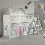 Lit mi-hauteur 90x200 sommier inclus et housse Birdy Vipack Scott Blanc