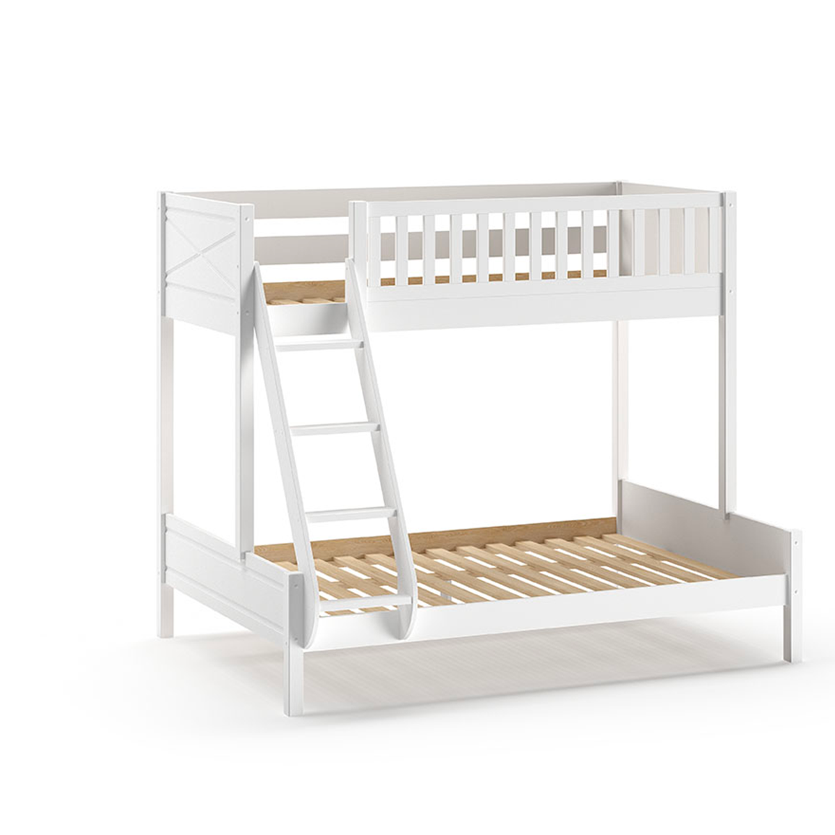 Lit superposé 90-140x200 sommier inclus Vipack Scott Blanc - vue 2