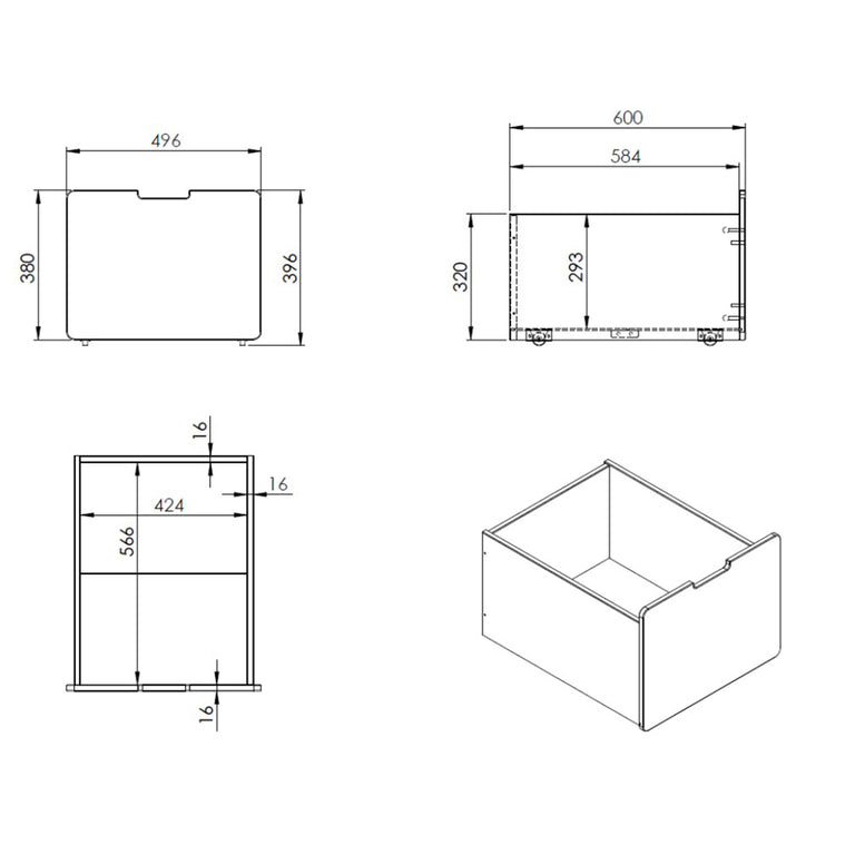 Lit mi-hauteur 90x200 sommier et 3 tiroirs inclus Vipack Scott Blanc - vue 4