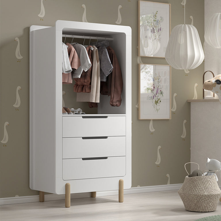 Armoire 3 tiroirs Vipack Smile Blanc - vue 2