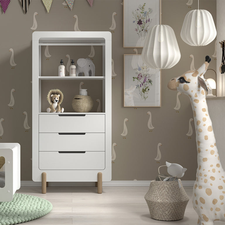 Armoire 3 tiroirs Vipack Smile Blanc - vue 3