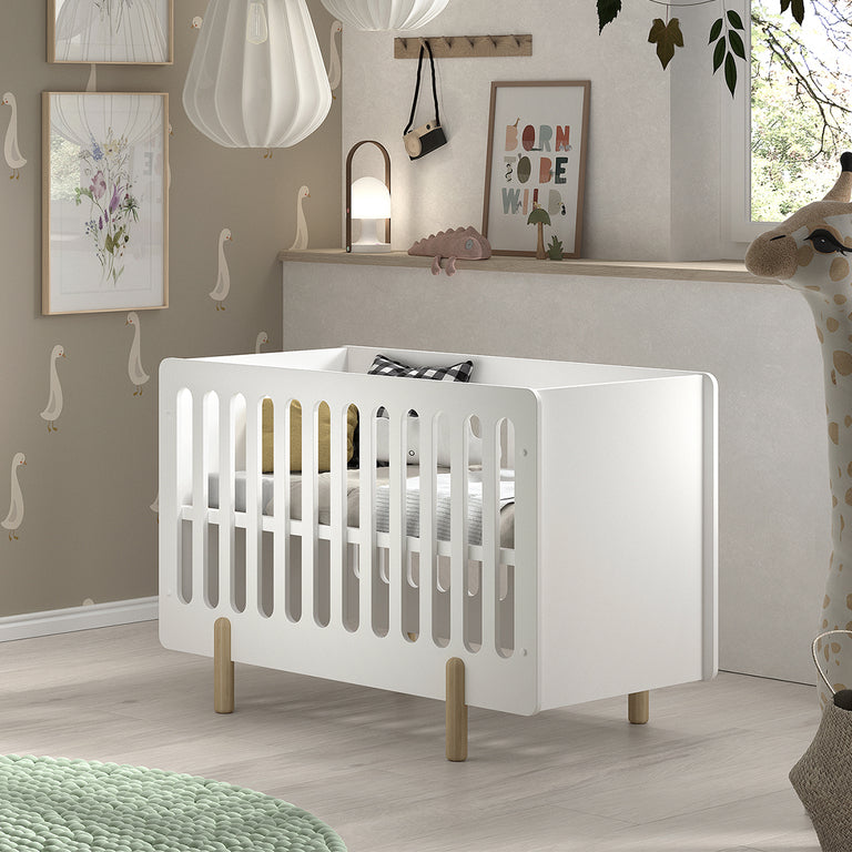 Lit bébé 60x120 Vipack Smile Blanc - vue 2