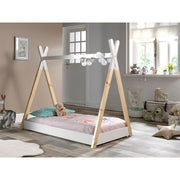 Lit Tipi 70x140 Sommier inclus Vipack - Blanc